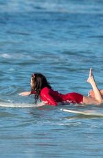RACHEL MCCORD and KIRRA KEHOE in Bikinis Surfing at Malibu 07/02/2017