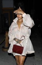 RIHANNA Out for Dinner in Santa Monica 07/12/2017