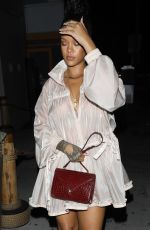 RIHANNA Out for Dinner in Santa Monica 07/12/2017