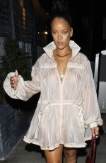 RIHANNA Out for Dinner in Santa Monica 07/12/2017