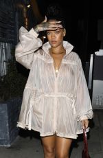 RIHANNA Out for Dinner in Santa Monica 07/12/2017