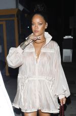 RIHANNA Out for Dinner in Santa Monica 07/12/2017