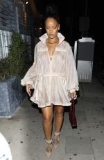 RIHANNA Out for Dinner in Santa Monica 07/12/2017