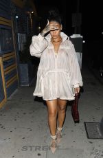 RIHANNA Out for Dinner in Santa Monica 07/12/2017