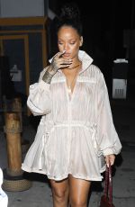 RIHANNA Out for Dinner in Santa Monica 07/12/2017