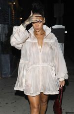 RIHANNA Out for Dinner in Santa Monica 07/12/2017