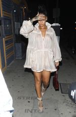 RIHANNA Out for Dinner in Santa Monica 07/12/2017