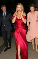 RITA ORA Leaves Freemasons Hall in Covent Garden in London 07/10/2017