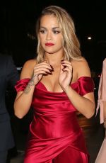 RITA ORA Leaves Freemasons Hall in Covent Garden in London 07/10/2017