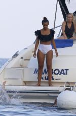 ROCHELLE HUMES in Bikini at a Boat in Ibiza 07/20/2017