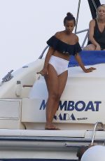 ROCHELLE HUMES in Bikini at a Boat in Ibiza 07/20/2017