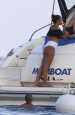 ROCHELLE HUMES in Bikini at a Boat in Ibiza 07/20/2017