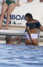 ROCHELLE HUMES in Bikini at a Boat in Ibiza 07/20/2017