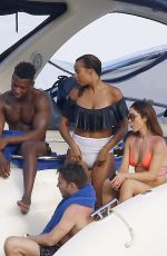 ROCHELLE HUMES in Bikini at a Boat in Ibiza 07/20/2017