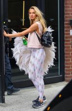 ROMEE STRIJD Arrives at Milk Studios for VS Photoshoot in New York 07/28/2017