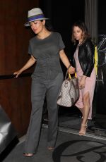 SALMA HAYEK Leaves a Restauranst in West Hollywood 07/21/2017