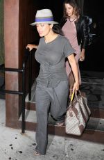 SALMA HAYEK Leaves a Restauranst in West Hollywood 07/21/2017