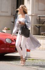 SANDRA KUBICKA Leaves a Restaurant in Warsaw 07/04/2017