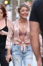 SARAH HYLAND Arrives at Break Room 86 for Demi Lovato Show in Los Angeles 07/10/2017