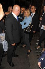 SIENNA MILLER Leaves Apollo Theatre in London 07/17/2017