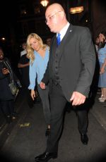 SIENNA MILLER Leaves Apollo Theatre in London 07/17/2017