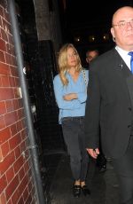 SIENNA MILLER Leaves Apollo Theatre in London 07/17/2017