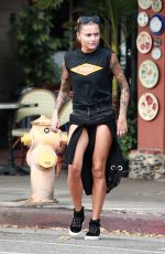 SOPHIA THOMALLA Out for Lunch in Los Angeles 07/15/2017