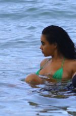 TAO WICKRATH and JULISSA NEAL in Bikinis at a Beach in Miami 06/30/2017