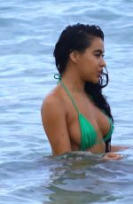 TAO WICKRATH and JULISSA NEAL in Bikinis at a Beach in Miami 06/30/2017