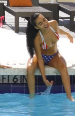 TAO WICKRATH and JULISSA NEAL in Bikinis at a Pool in Miami 07/04/2017