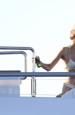 TAYLOR HILL and DAPHNE GROENEVELD in Bikinis at a Yacht in St. Tropez 07/24/2017