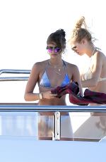 TAYLOR HILL and DAPHNE GROENEVELD in Bikinis at a Yacht in St. Tropez 07/24/2017