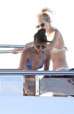 TAYLOR HILL and DAPHNE GROENEVELD in Bikinis at a Yacht in St. Tropez 07/24/2017