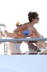TAYLOR HILL and DAPHNE GROENEVELD in Bikinis at a Yacht in St. Tropez 07/24/2017