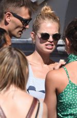 TAYLOR HILL and DAPHNE GROENEVELD Out for Ice Cream in St. Tropez 07/24/2017