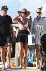 TAYLOR HILL in Bikini Top at Club 55 in St. Tropez 07/26/2017