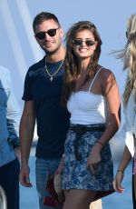 TAYLOR HILL with Her Boyfriend at Club 55 in Saint-Tropez 07/22/2017