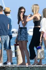 TAYLOR HILL with Her Boyfriend at Club 55 in Saint-Tropez 07/22/2017