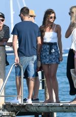 TAYLOR HILL with Her Boyfriend at Club 55 in Saint-Tropez 07/22/2017