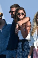 TAYLOR HILL with Her Boyfriend at Club 55 in Saint-Tropez 07/22/2017