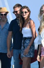 TAYLOR HILL with Her Boyfriend at Club 55 in Saint-Tropez 07/22/2017