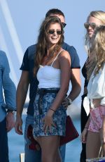 TAYLOR HILL with Her Boyfriend at Club 55 in Saint-Tropez 07/22/2017