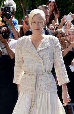 TILDA SWINTON at Chanel Fashion Show in Paris 07/04/2017