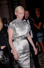 TILDA SWINTON at Vogue Party at Paris Fashion Week 07/04/2017