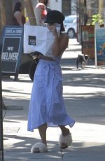 VANESSA HUDGENS Hides Behind a Bag of Baguettes in Studio City 07/03/2017
