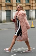 VICKY MEYERS on the Set of Age Before Beauty in Manchester 07/03/2017