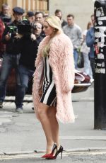 VICKY MEYERS on the Set of Age Before Beauty in Manchester 07/03/2017