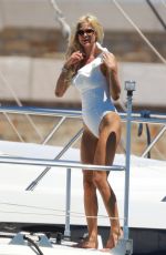VICTORIA SILVSTEDT in Swimsuit at a Boat in St Tropez 07/02/2017