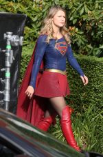 YAEL GROBGLAS and MELISSA BENOIST on the Set of Supergirl 07/25/2017
