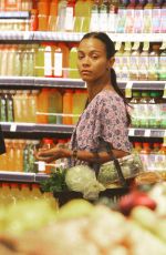 ZOE SALDANA Shopping in Beverly Hills 07/16/2017